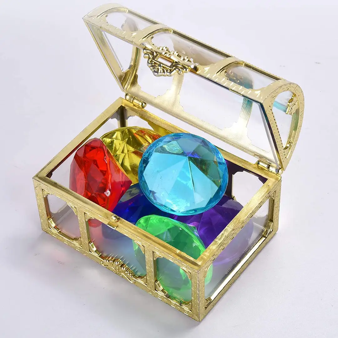 6PCS 4CM Gem suit Gold (138g)