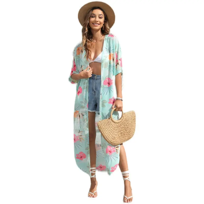 Long Skirt Chiffon Sun Protection Beach Wear Large - Image 10