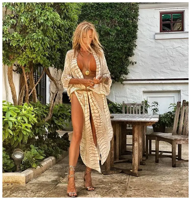 Long Skirt Chiffon Sun Protection Beach Wear Large - Image 3