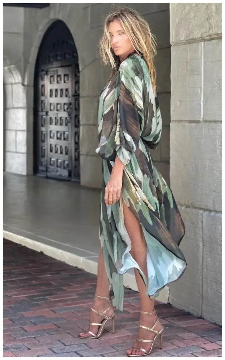Long Skirt Chiffon Sun Protection Beach Wear Large - Image 4