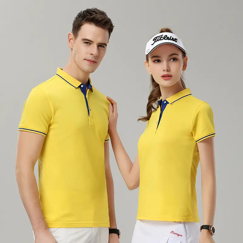 Men Navy Polo Shirt Red Trim Short Sleeve Corporate Workwear - Image 13