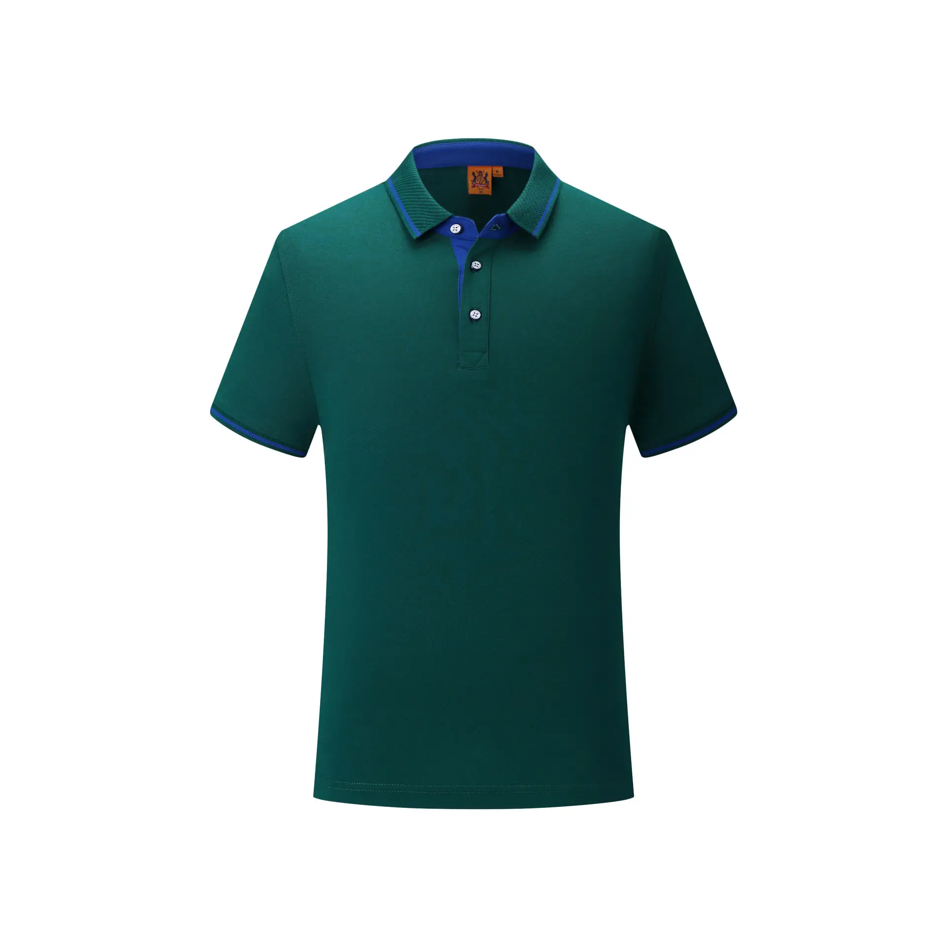Men Navy Polo Shirt Red Trim Short Sleeve Corporate Workwear - Image 8