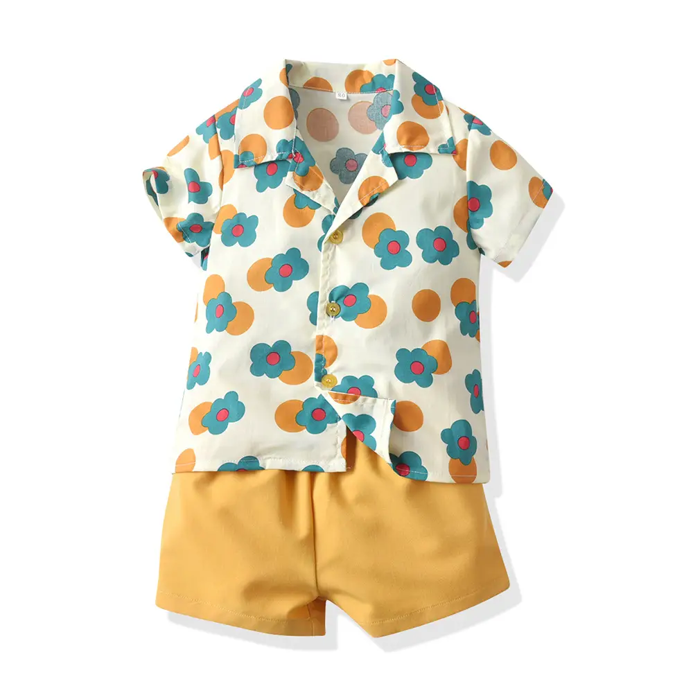 Printed Cotton Shorts Set for Boys Girls Summer Wear — feature 11