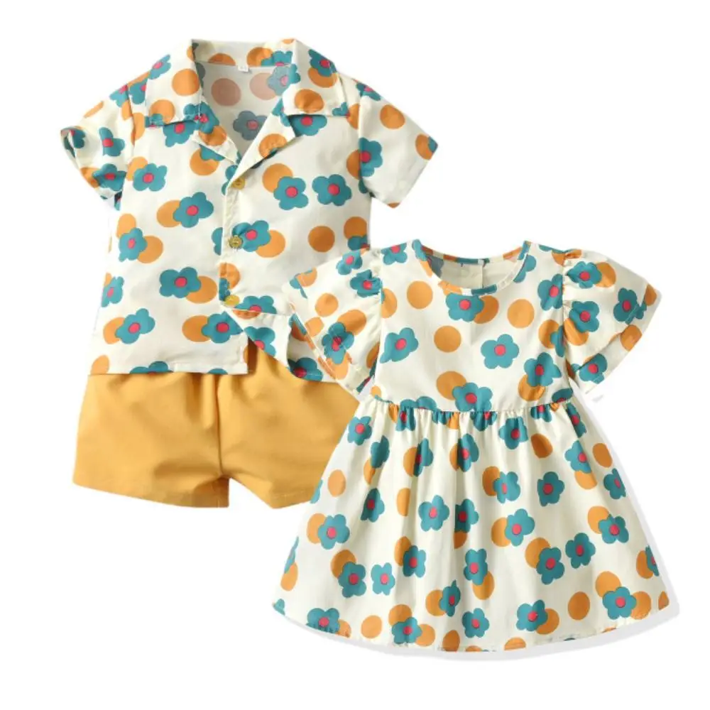 Printed Cotton Shorts Set for Boys Girls Summer Wear — feature 9