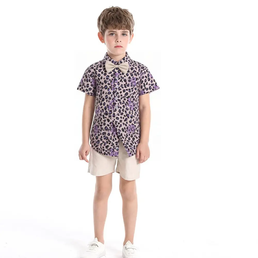 Printed Cotton Shorts Set for Boys Girls Summer Wear