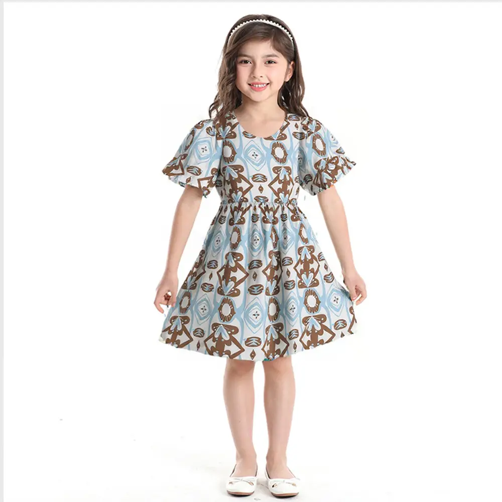 Printed Cotton Shorts Set for Boys Girls Summer Wear