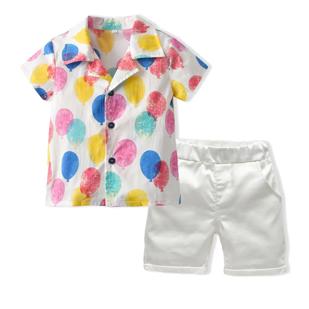 Printed Cotton Shorts Set for Boys Girls Summer Wear