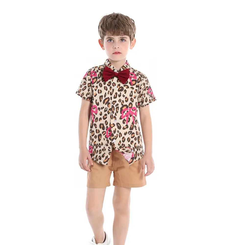 Printed Cotton Shorts Set for Boys Girls Summer Wear