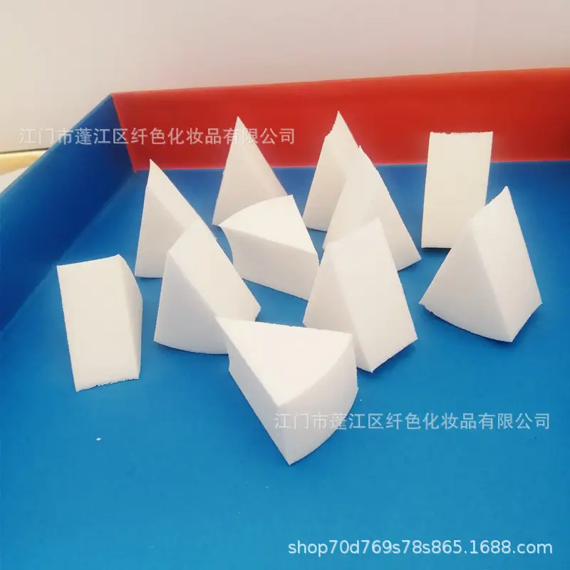 Latex Powder Puff Makeup Sponges White Triangle Shape - Image 7