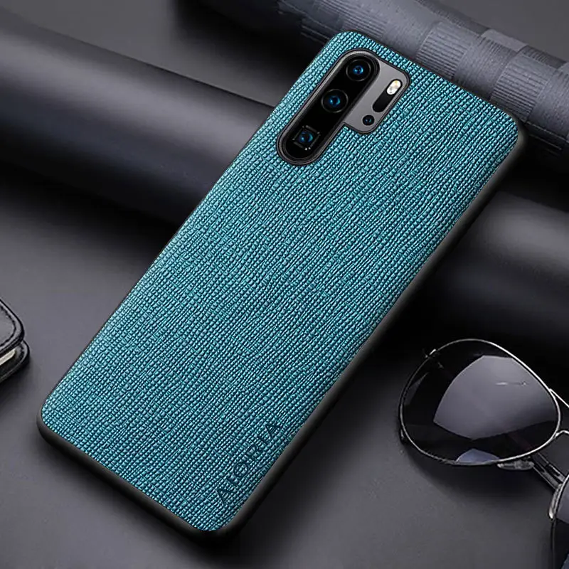 Classic Cross Leather Case for Huawei P50 Pro P40 P40
