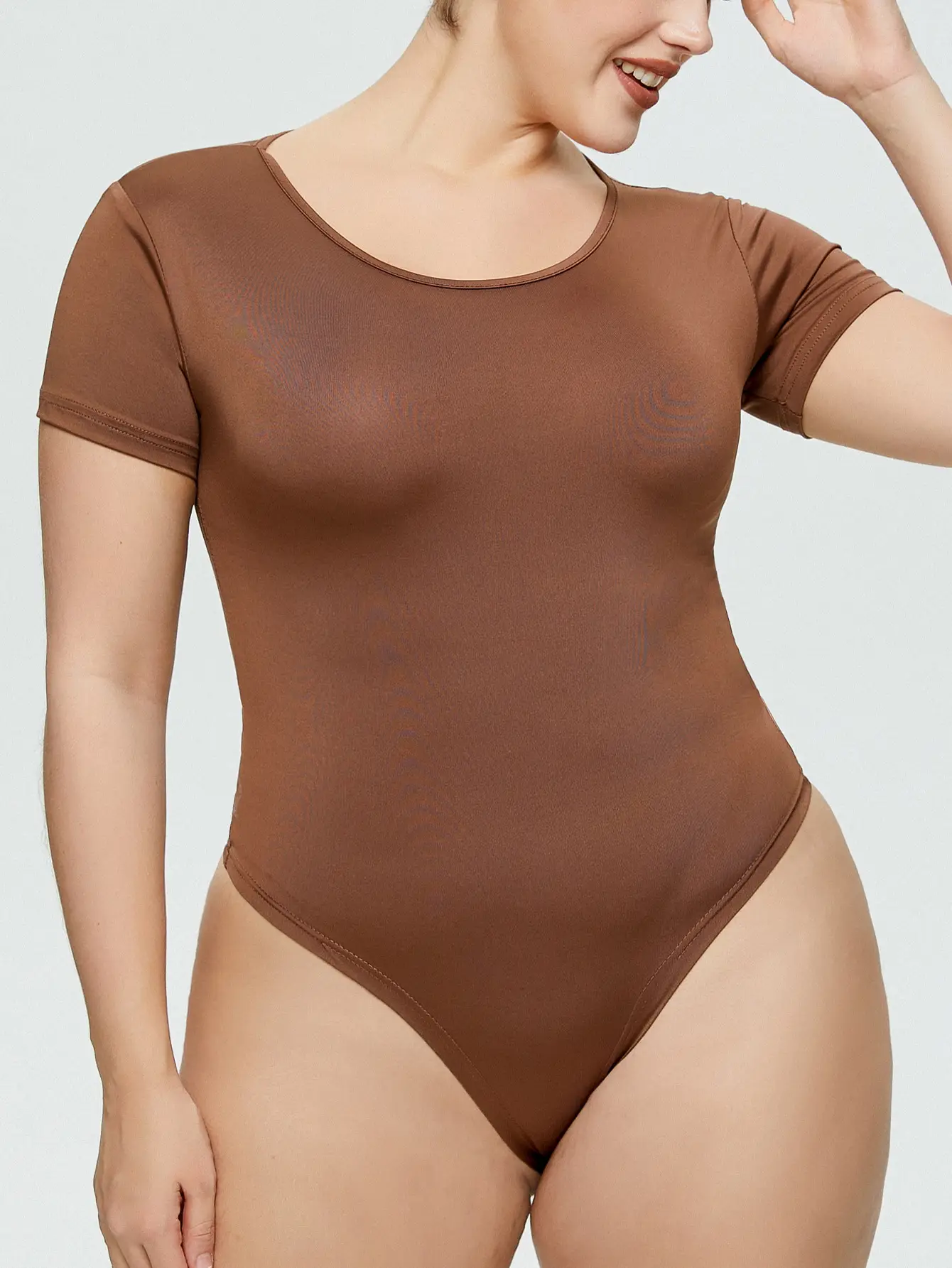 Women's Slim Fit Spice Girl Tights Suit Brown - Image 31