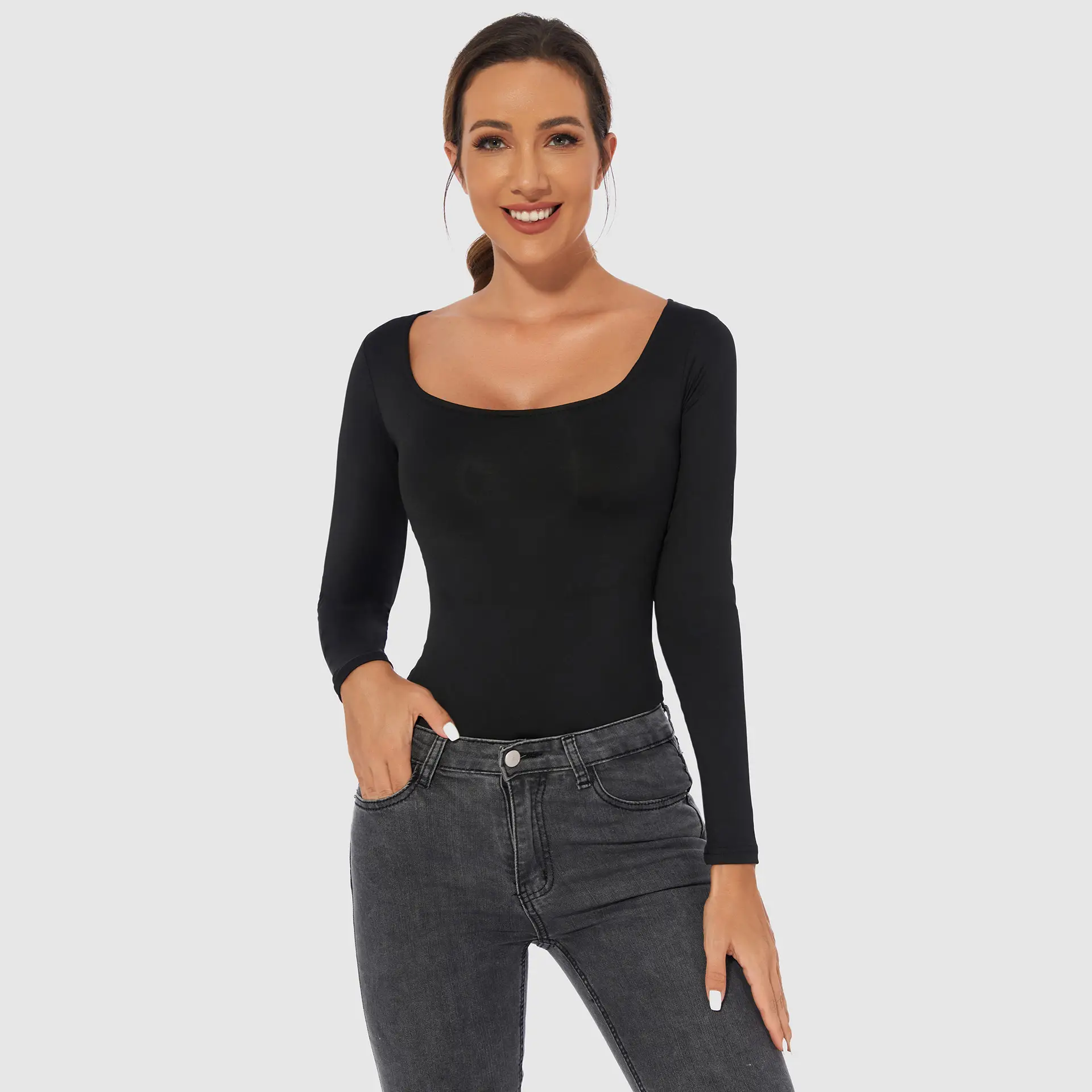 Women's Slim Fit Spice Girl Tights Suit Brown — feature 41