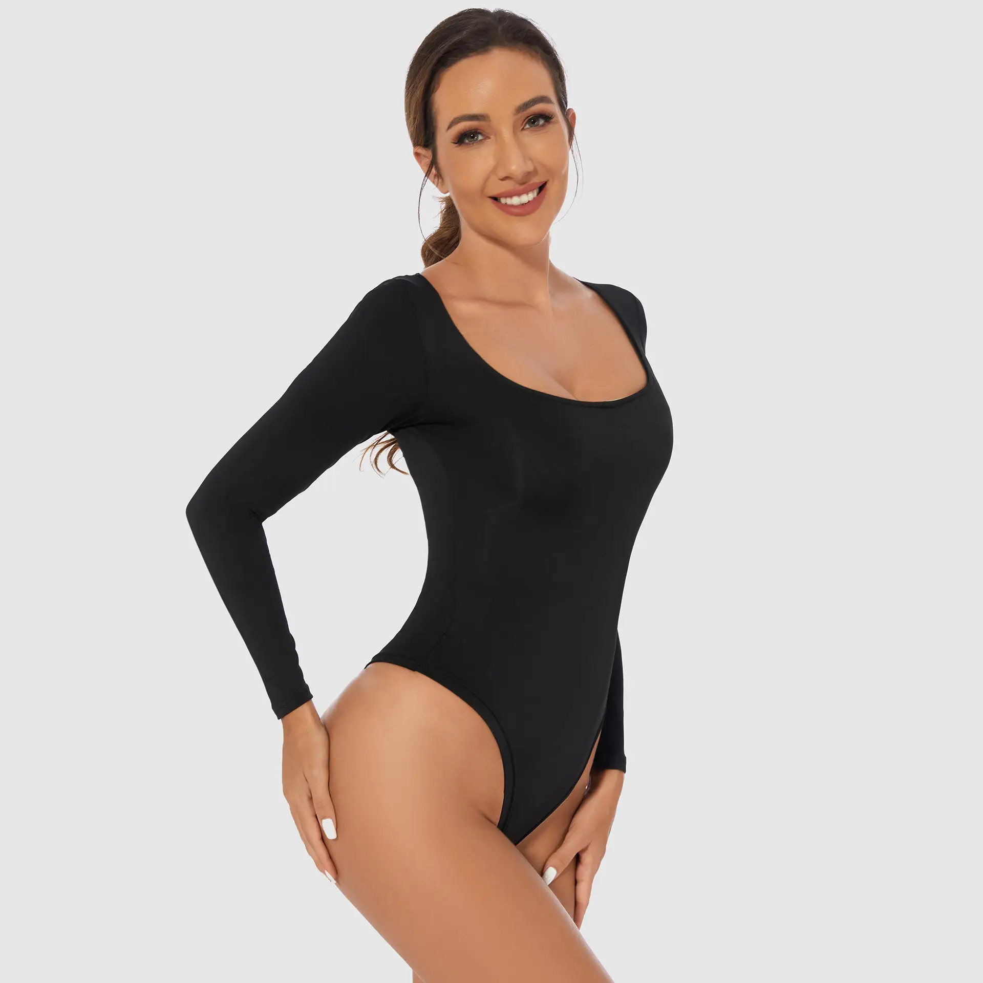 Women's Slim Fit Spice Girl Tights Suit Brown - Image 25