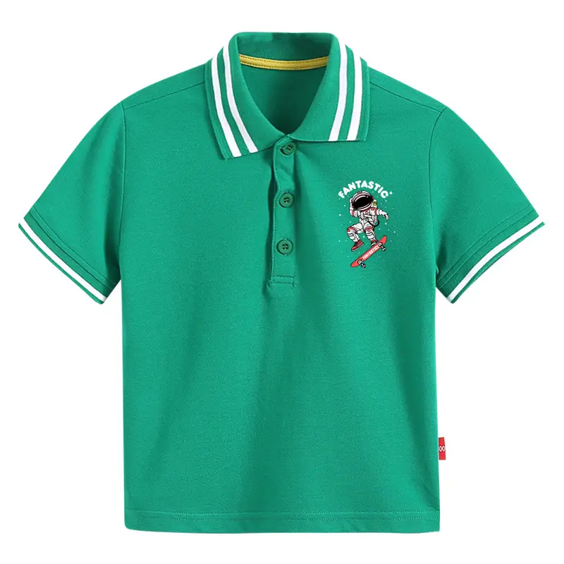 Mi Chun Boys Polo Shirt Green 2026 Summer - Image 3