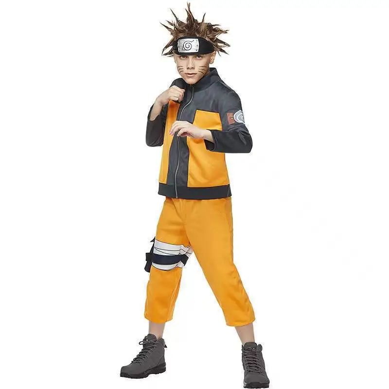 Naruto Kids Anime Cosplay Jacket Orange Pants Set - Image 4