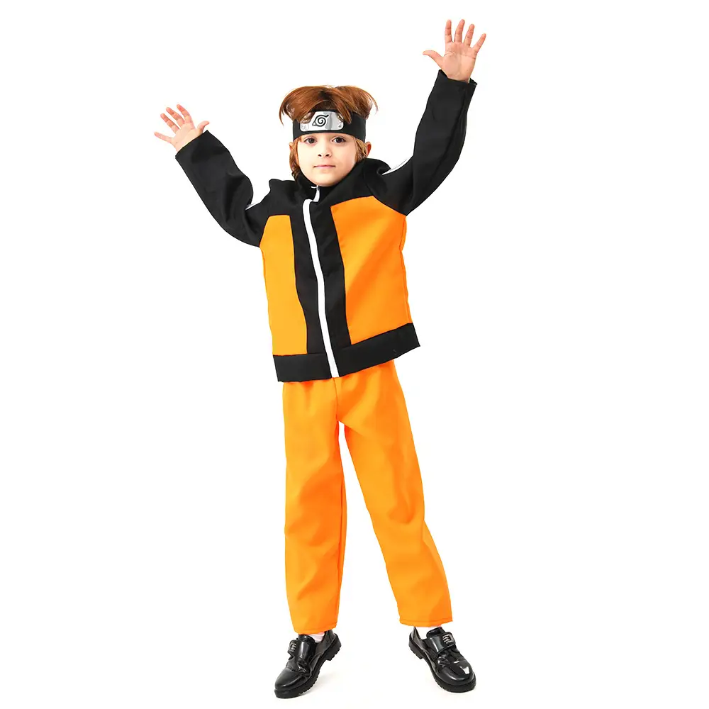 Naruto Kids Anime Cosplay Jacket Orange Pants Set - Image 6