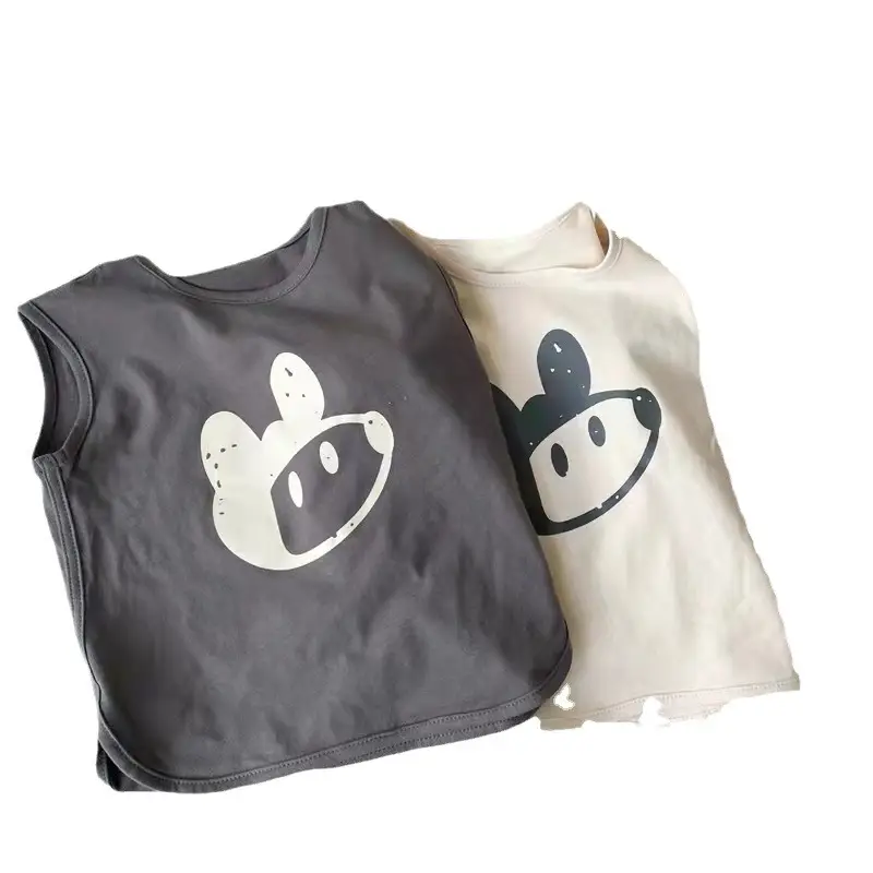 Kids Cotton Sleeveless T-Straps Mouse Design - Image 7