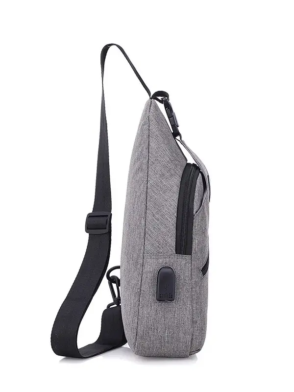 Purple Men's Crossbody Chest Bag with Adjustable Strap - Image 6