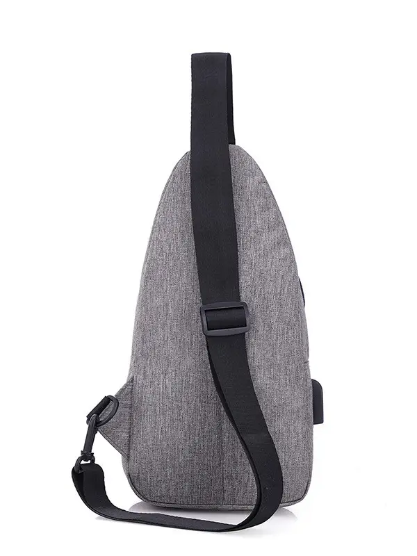 Purple Men's Crossbody Chest Bag with Adjustable Strap - Image 7