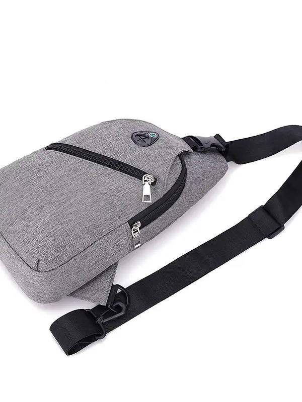 Purple Men's Crossbody Chest Bag with Adjustable Strap - Image 8