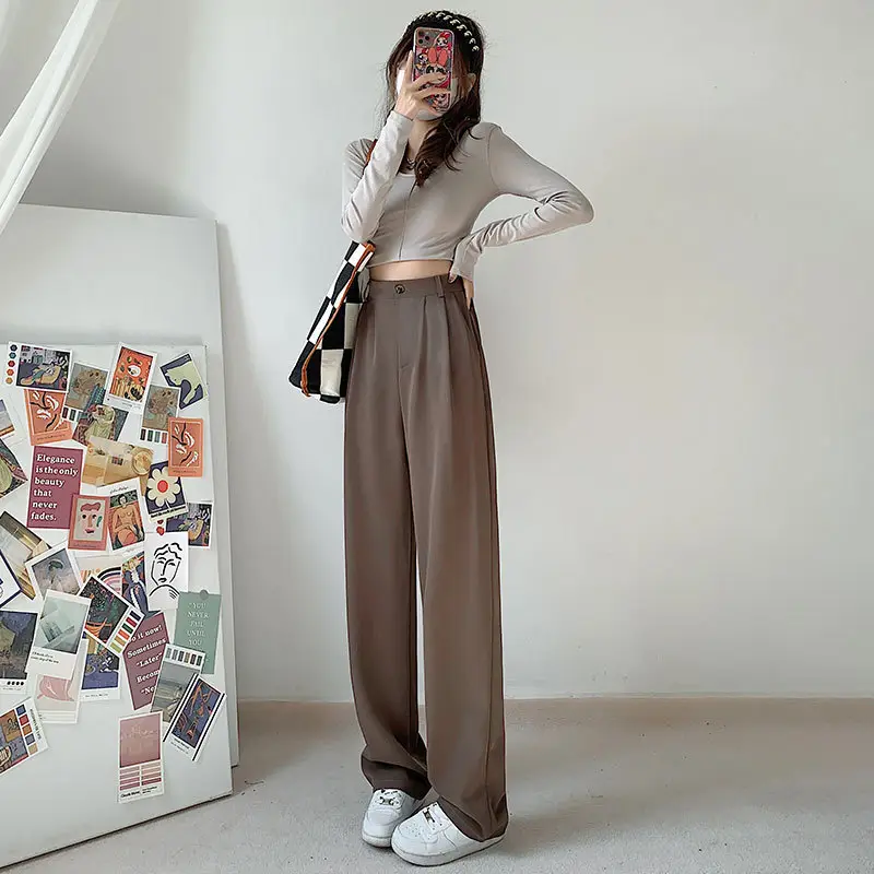 Wide Leg Pants for Women 2025 High Waist Slimming Straight Leg - Image 9