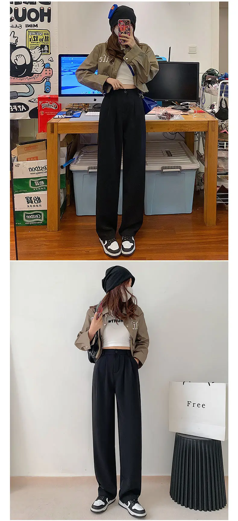 Wide Leg Pants for Women 2025 High Waist Slimming Straight Leg — feature 10