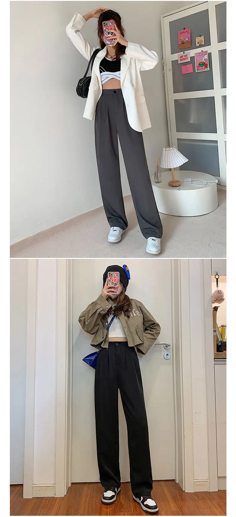 Wide Leg Pants for Women 2025 High Waist Slimming Straight Leg — feature 9