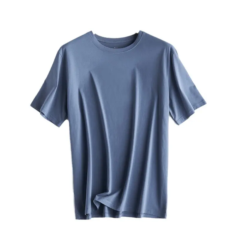 Japanese 180g Cotton T-Shirt Men Shoulder Round Neck Loose Solid Color - Image 13