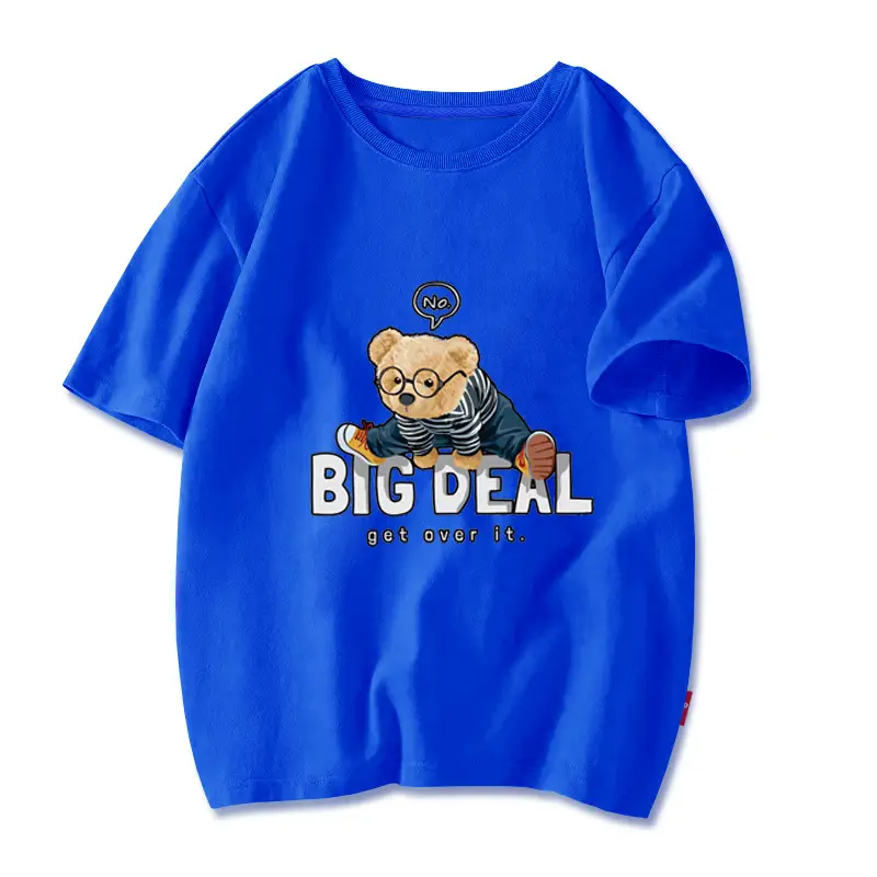 Baby T-Shirt Big Deal Bear Cartoon Navy 2025 - Image 19