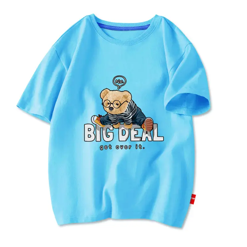 Baby T-Shirt Big Deal Bear Cartoon Navy 2025 - Image 12