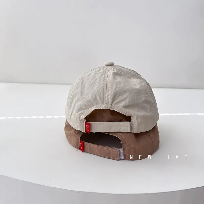 Korean Letter Embroidered Baby Cap Summer Soft Bristle