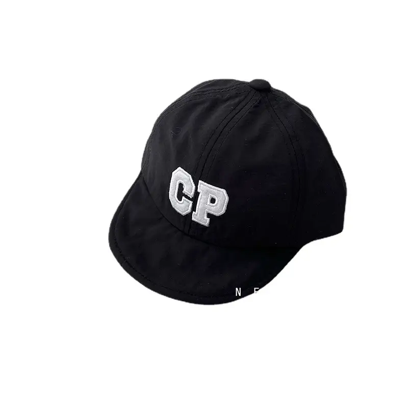 Korean Letter Embroidered Baby Cap Summer Soft Bristle