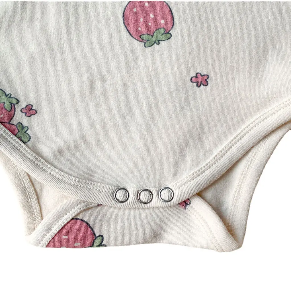 Baby Ins Style Strawberry Collar Romper for Girls - Image 6