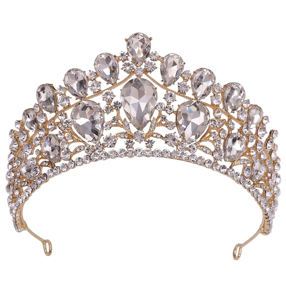 Luxury Crystal Princess Crown Hair Accessory for Weddings & Gifts