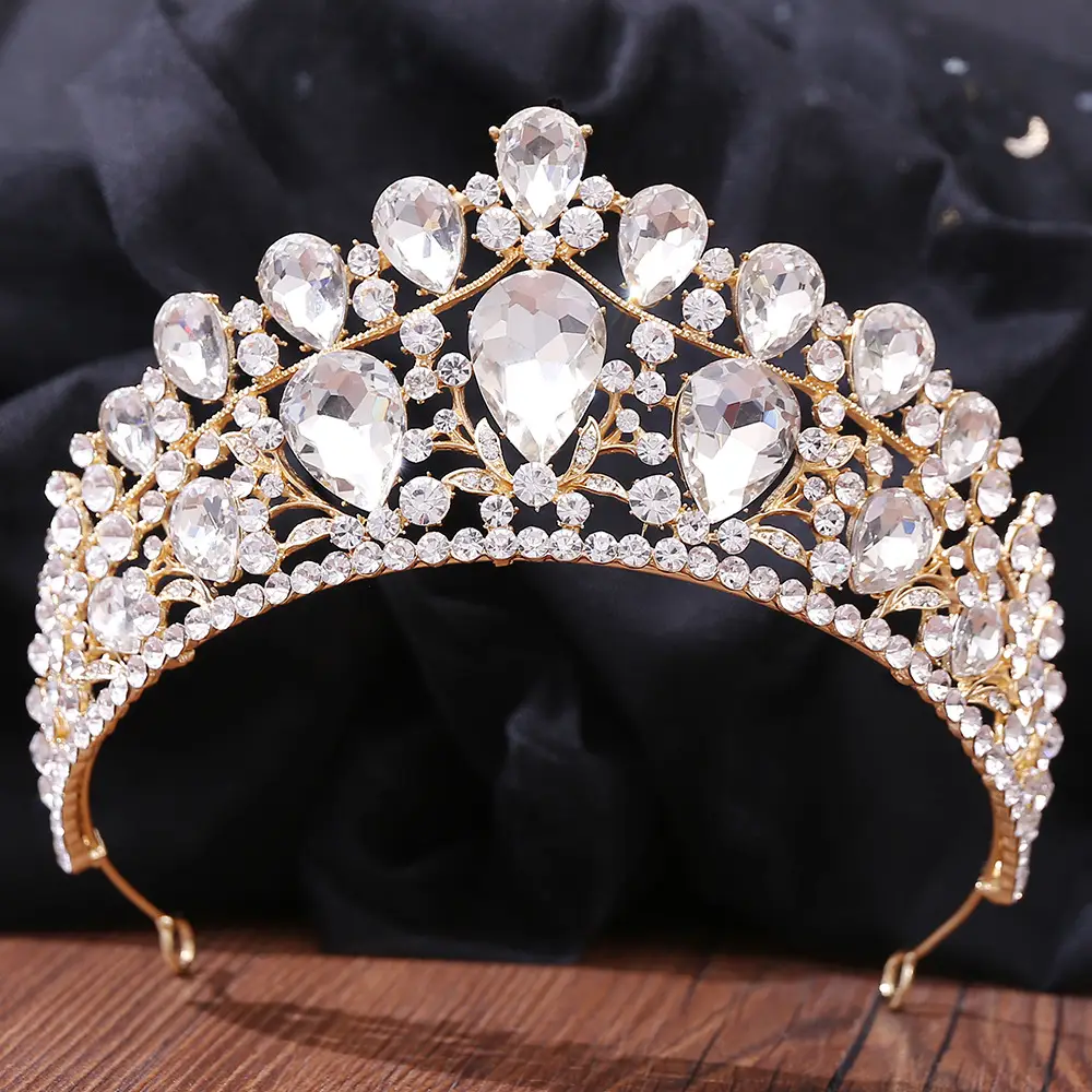 Luxury Crystal Princess Crown Hair Accessory for Weddings & Gifts