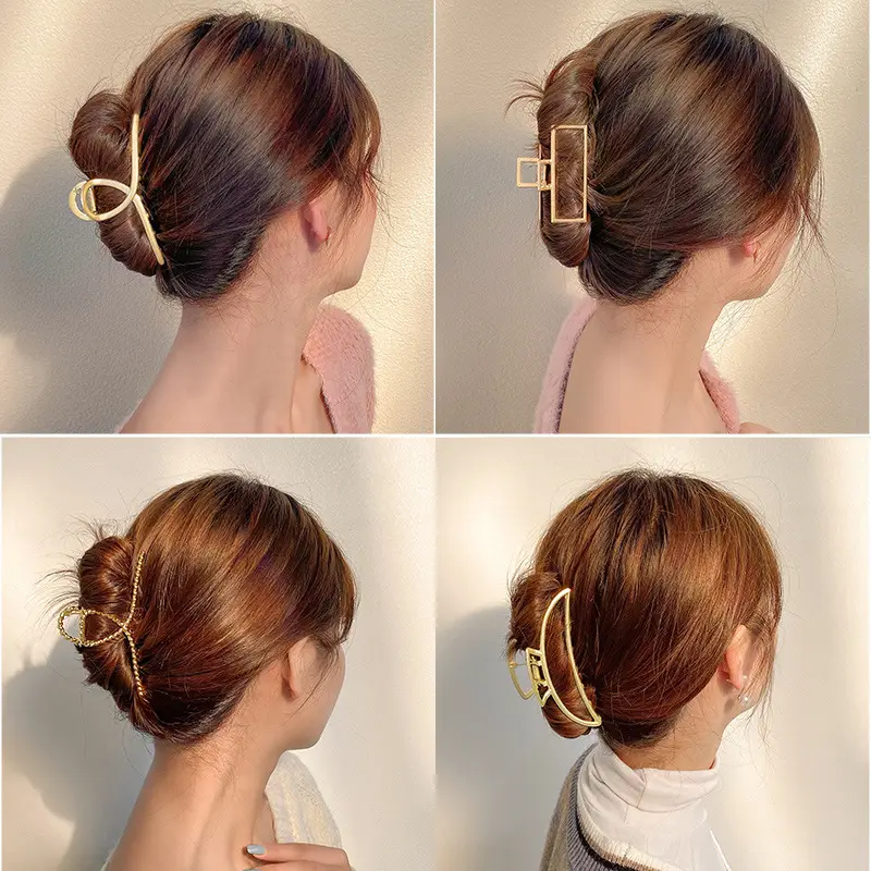 Gold Pearl Rhinestone Hairpin Clip for Women - Image 43