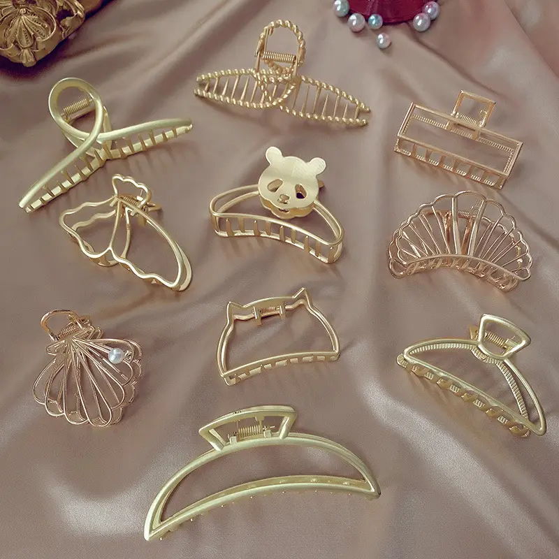 Gold Pearl Rhinestone Hairpin Clip for Women - Image 45