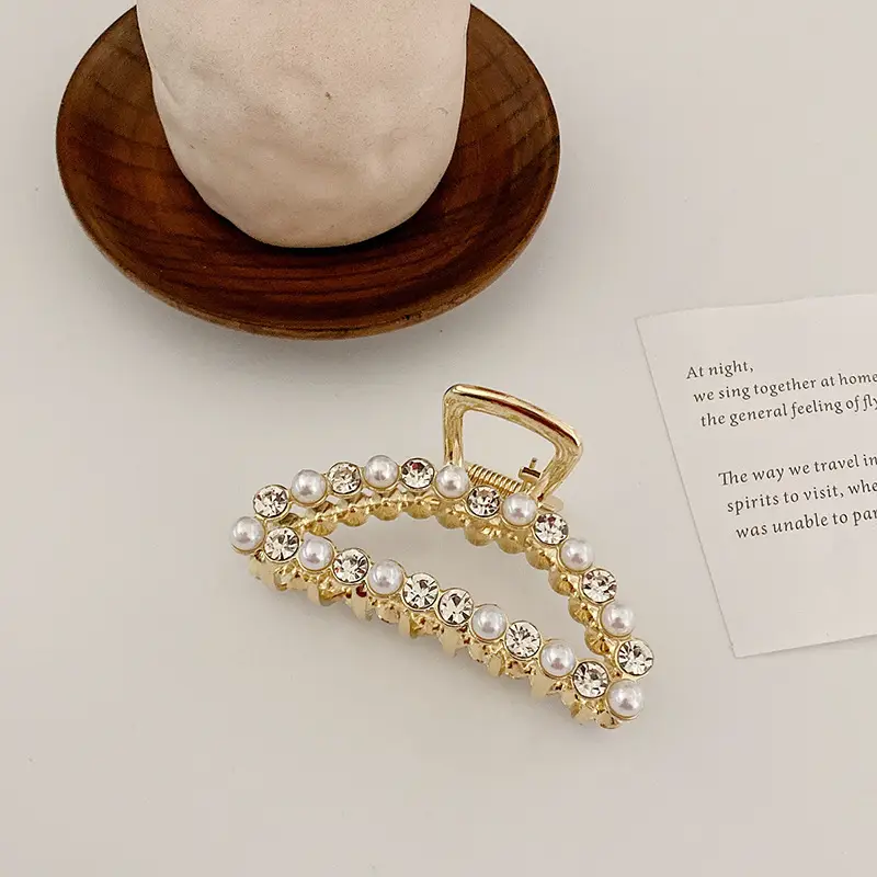 Gold Pearl Rhinestone Hairpin Clip for Women - Image 22