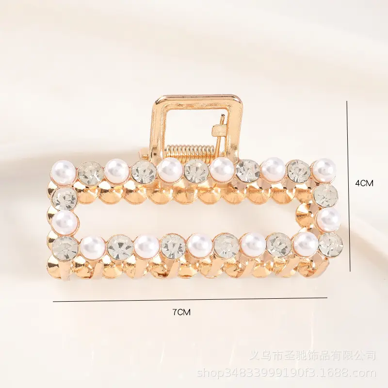 Gold Pearl Rhinestone Hairpin Clip for Women - Image 23