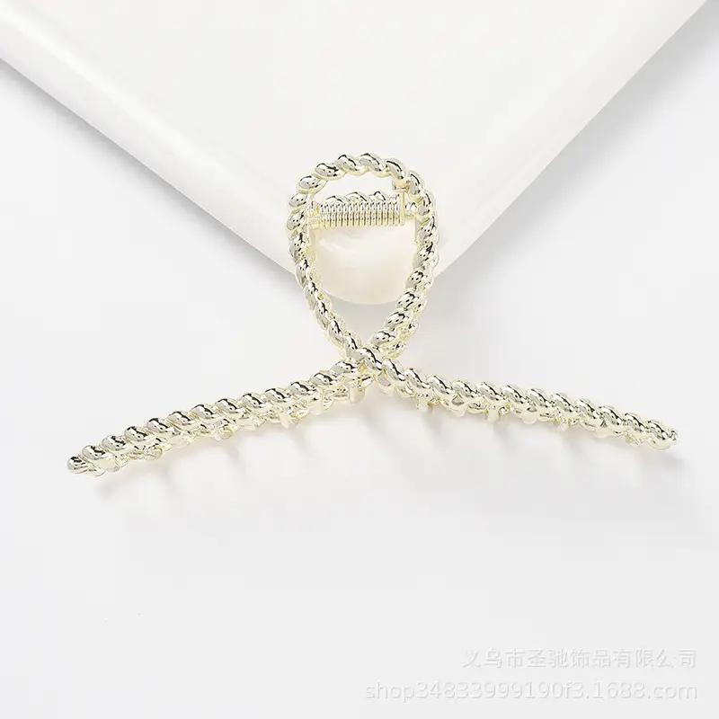 Gold Pearl Rhinestone Hairpin Clip for Women - Image 4