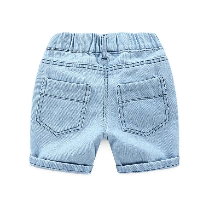 Boys Ripped Denim Shorts Light Blue 2022 - Image 4