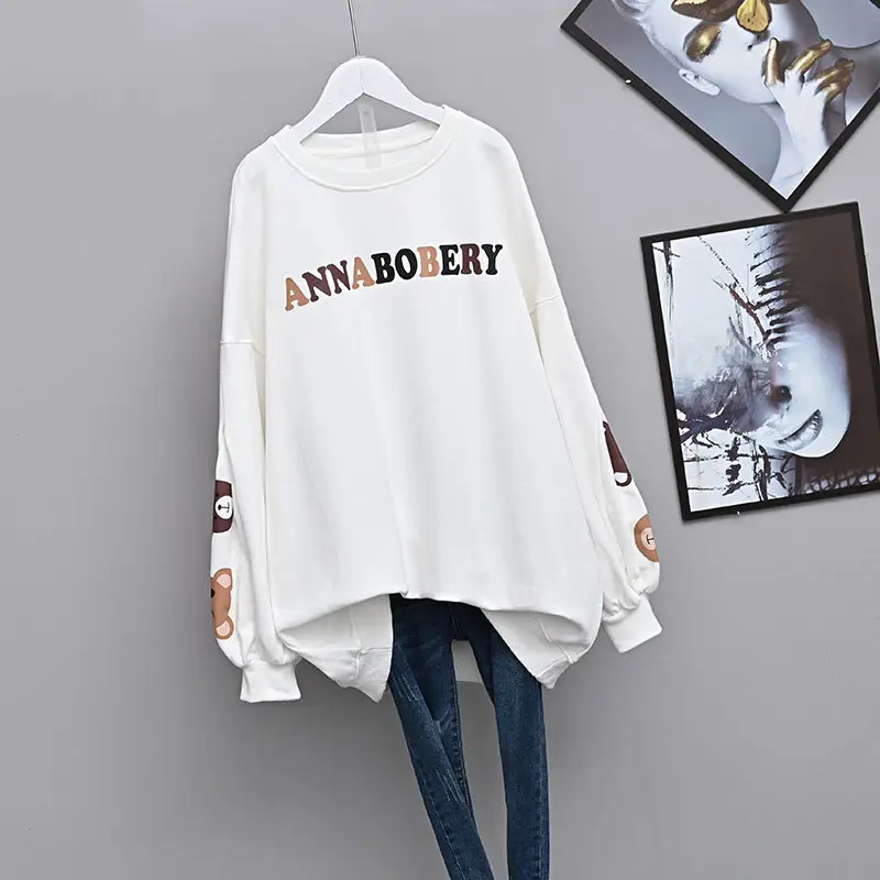 Women's Pink Anna Boery Sweatshirt Long Sleeve 2022 - Image 6