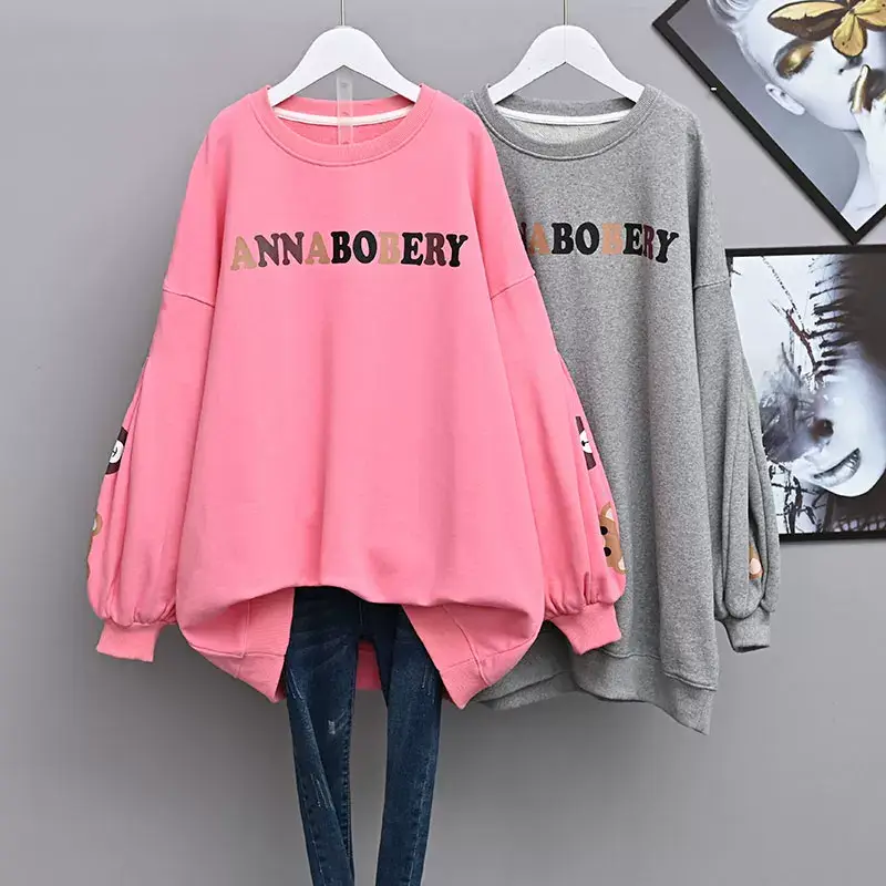 Women's Pink Anna Boery Sweatshirt Long Sleeve 2022 — feature 8