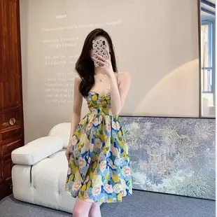 Women White Chiffon Waist Slimming Dress Summer Tea Break — feature 13
