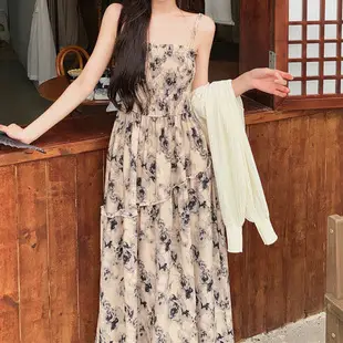 Women White Chiffon Waist Slimming Dress Summer Tea Break — feature 26