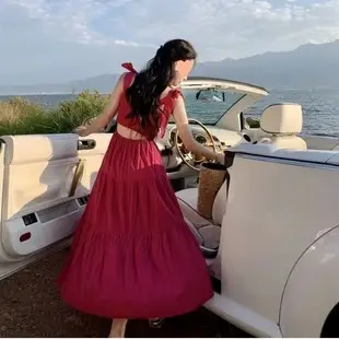Women White Chiffon Waist Slimming Dress Summer Tea Break — feature 28