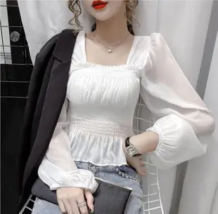 Women White Chiffon Waist Slimming Dress Summer Tea Break — feature 56
