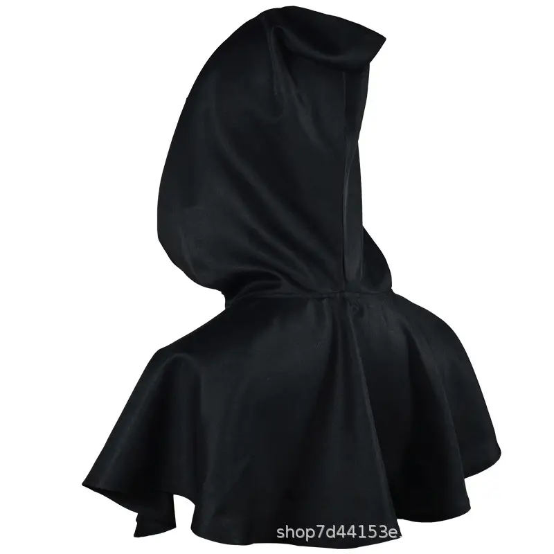 White Hooded Medieval Costume Death Cloak for Men - Image 5