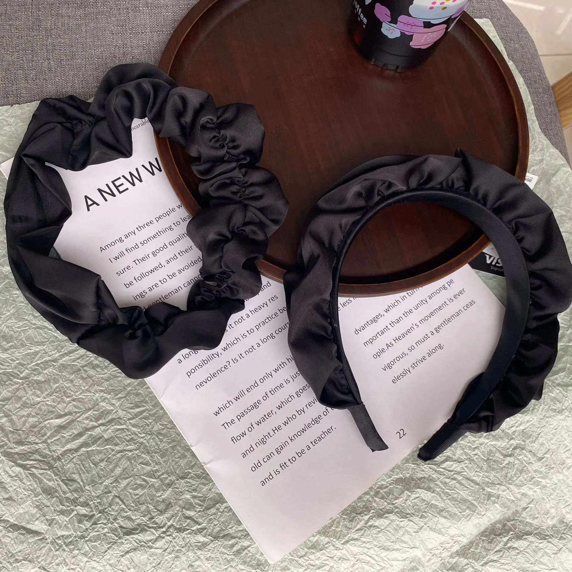 Pink Satin Hairband for Women's Hairpin & Face Wash Accessories - Image 13