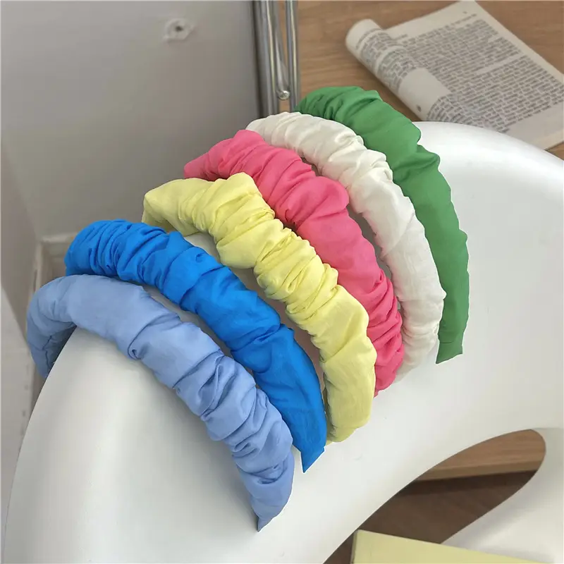 Pink Satin Hairband for Women's Hairpin & Face Wash Accessories — feature 24
